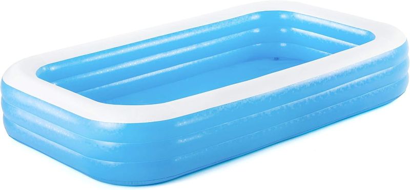 Photo 1 of  H2OGO! Blue Rectangular Inflatable Family Pool (10' x 6' x 22") 