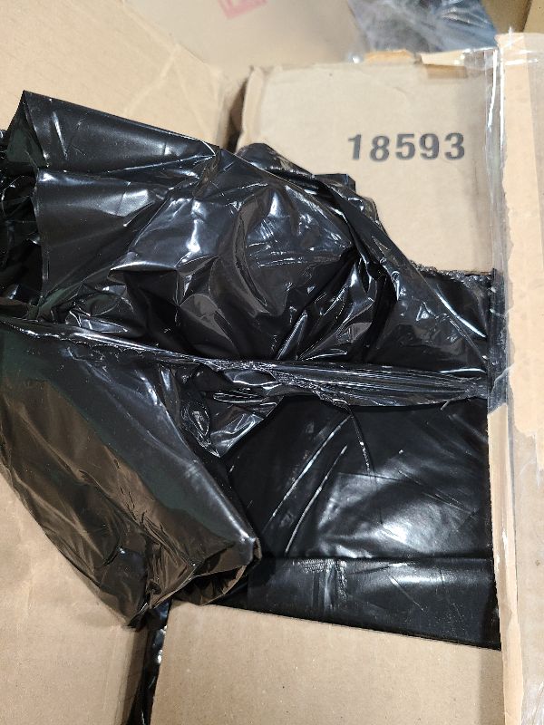 Photo 1 of 55-60 Gallon Trash Bags | 100 Count | Large Garbage Bags Black for Outdoor, Leaf, Commercial Use | Fits 50 Gallon, 55 Gal, 60 Gal Trash Cans