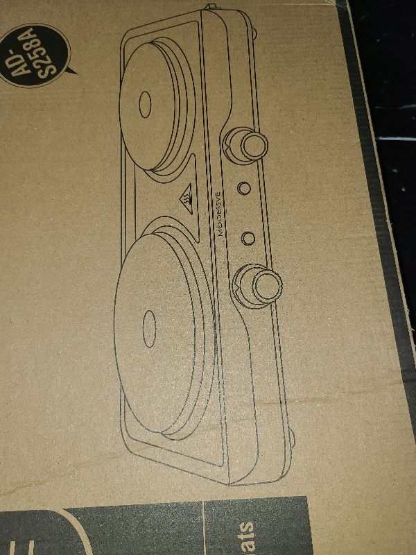 Photo 1 of 1800W Electric Hot Plate for Cooking, Double Burner with 7.2"&6.1" Aluminum Heating Plate, Portable Cooking Stove, Adjustable Temperature Controls, Easy to Clean, Compatible for All Cookwares