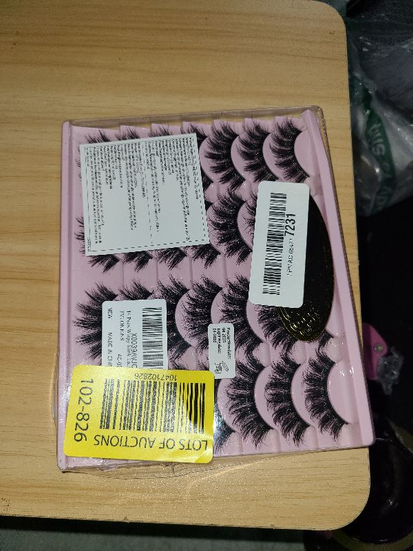 Photo 1 of 14 Pairs Wispy Mink Lashes False Eye Lashes Natural Look 5D Volume 16mm Fake Eyelashes Pack by TNFVLONEINS