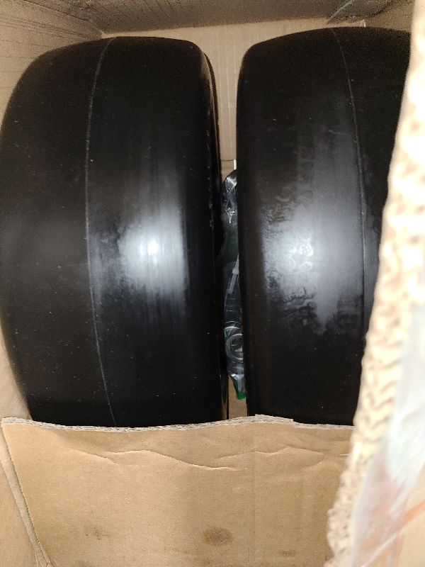 Photo 1 of 13x5.00-6 Tire, 13x5.00-6 Flat Free Tire and Wheel Zero Turn Mower Front Tires with 3/4", 5/8" and 1/2" Bearings, 4-6.2" Centered Hub, Compatible with Lawn Mower Garden Tractor - 2Pack