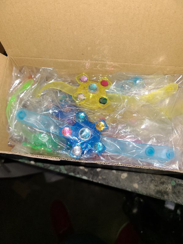 Photo 1 of 24PCS LED Light Up Fidget Spinner Bracelets Glow Party Favors Bulk for Kids 4-8 8-12 Summer Goodie Treat Bag Stuffers Treasure Box Toys Carnival Prizes Birthday Return Gifts for Boys Girls