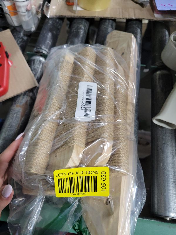 Photo 1 of 2 Pack Cat Climbing Shelf Wall Mounted Wood Cat Stair Cat Climbing Ladder 4 Step Cat Stairway with Jute Scratching Reversible Cat Wall Furniture for Cats Perch Platform Play Jump Climber Supplies