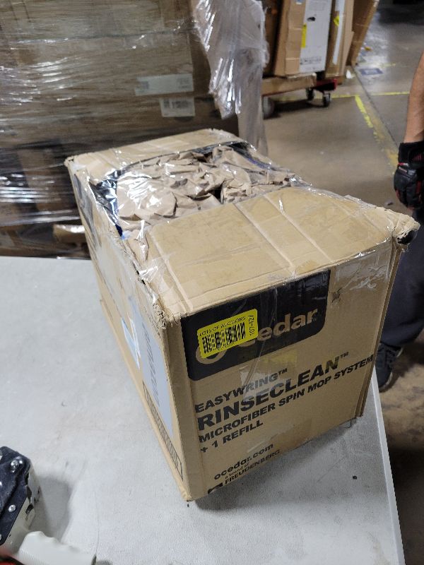 Photo 1 of O-Cedar RinseClean Spin Mop & Bucket System + 1 Extra Mop Head | Clean with Clean Water | Removes 99% of Bacteria