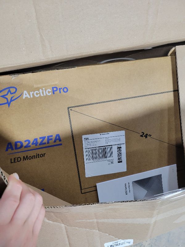 Photo 1 of 24inch Computer Monitor, FHD 1080p, 100Hz Office and Gaming Monitor, 4ms Response Time, 3-Sided Frameless, Ultra Slim, VESA Mountable, Anti-Blue Light Design, HDMI, VGA