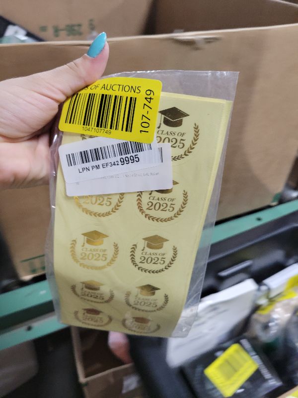 Photo 1 of 100 PCS Graduation Stickers,Class of 2025 Stickers,Graduation Sticker for Envelope Seals,Gold Seals for Certificates,Gold Foil Sticker for Announcements Congrats Grad Invitation Grad Party Favors