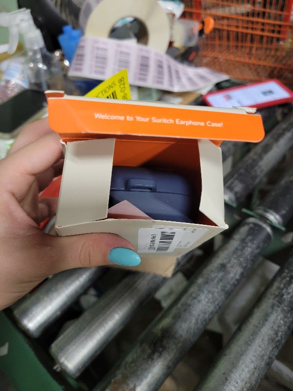 Photo 1 of SURITCH for Powerbeats Pro Case Cover, Shockproof Magnetic Cases for Beats Powerbeats Pro Wireless Earbuds, Protective Cover with Magnetic Lid Lock & Carabiner, Full-Body Drop Protection, Navy