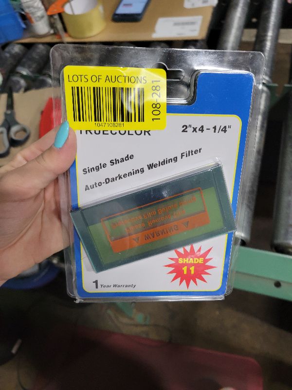 Photo 1 of ?Shade 11? Gold Auto Darkening Welding Lens 2x4 1/4, Solar Energy Welding Lens, True Color Blue Welding Lens, 2x4 1/4 Welding Lens Replacement for Standard Welding Hoods and Welding Helmets