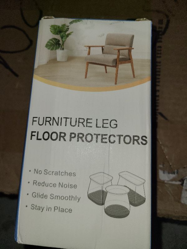 Photo 1 of 24 Pcs Chair Leg Floor Protectors for Hardwood Floors Silicone Covers to Protect Wood Tile Floors Felt Pads Furniture Leg Caps Non Slip Reduce Noise (Fit:1.3"-2")