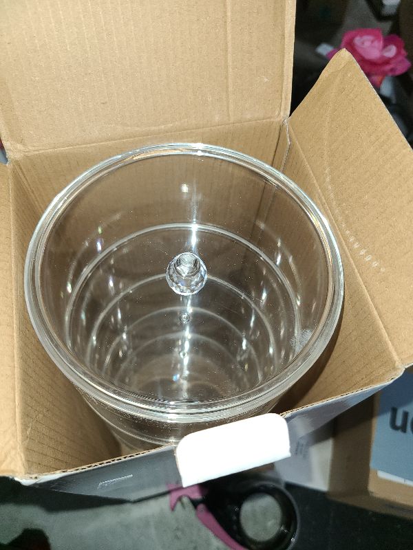 Photo 1 of ZENFUN 5 Layers Acrylic Belt Organizer, Stackable Belt Storage Box Clear Display Case Vanity Organizer for Watch, Hair Accessories, Jewelry, Closet and Drawer, 3" H x 5" Dia