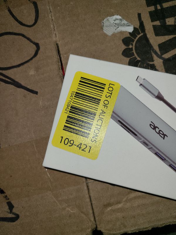 Photo 1 of Acer USB C Hub, 7 in 1 USB C to HDMI Splitter, 2 USBA 3.1 GEN1 and 5Gbps Type-C Data Port, Type C Adapter with 4K HDMI Port, PD 100W Charging, SD Card Reader, for Laptop, PC, Desktop and More
