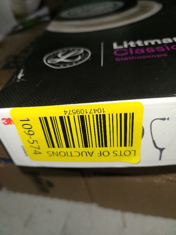 Photo 1 of 3M Littmann Classic III Monitoring Stethoscope, 5803, More Than 2X as Loud, Weighs Less, Stainless Steel Black-Finish Chestpiece, 27' Black Tube, Stem and Headset