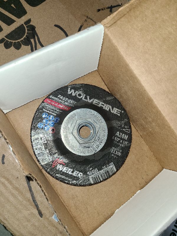 Photo 1 of 4-1/2"X 1/4" T27 Grinding Wheel A24N 5/8-11, Sold As 10 Each
