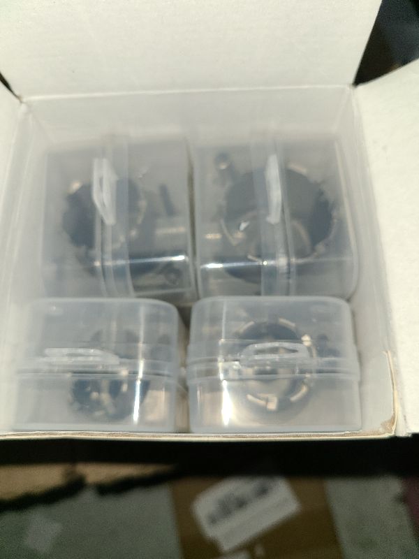 Photo 1 of 4 Pcs TCT Hole Saw Drill Bit Set,3/4” to 1-1/2” Tungsten Carbide Hole Saws Kit for Stainless Steel Hard Metal Plastic Wood, 1” Cut Depth, with Detachable Pilot Drill Bits, Allen Wrench