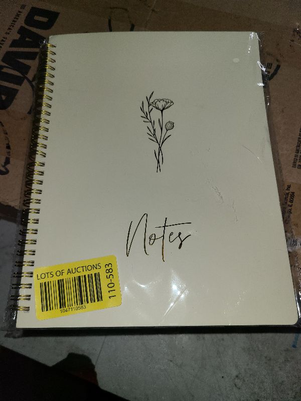 Photo 1 of Aesthetic Spiral Notebook Journal For Women - Cute Beige 10.5" x 8.5" College Ruled Notebook With Large Pockets And Lined Pages - Perfect to Stay Organized and Boost Productivity at Work or School