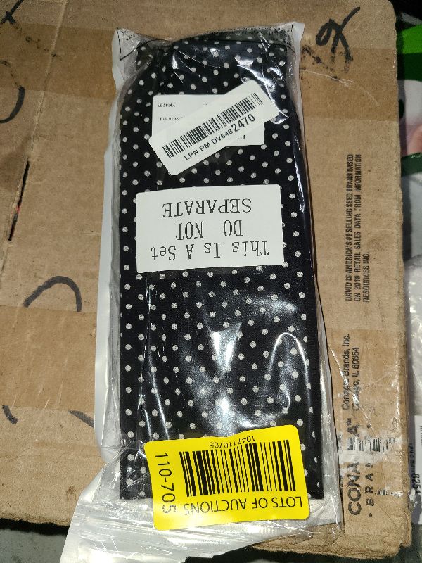 Photo 1 of 2 Pieces Polka Dot Headband Bandana Headband 50s Costume Hair Accessories Bows Wide Headwrap for Women and Girls (Black,Small Dots)