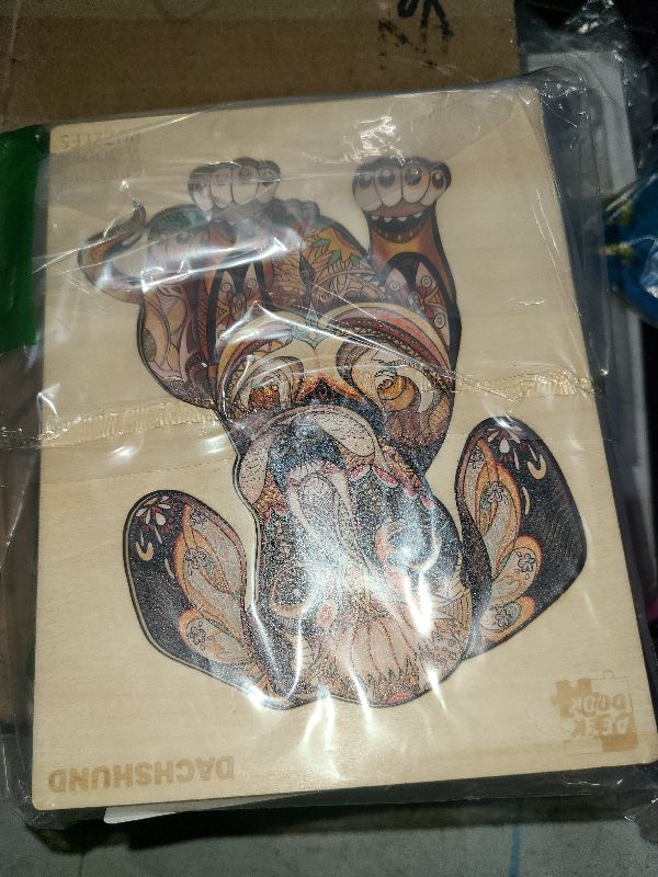 Photo 1 of AEEKDOOK Wooden Puzzles for Adults - 100 Pieces Dachshund Puzzle Wooden Puzzle - Unique Animal Shape Wood Cut Puzzles - Eco-Friendly Home Office Decor (S-8.6 * 7.2in)