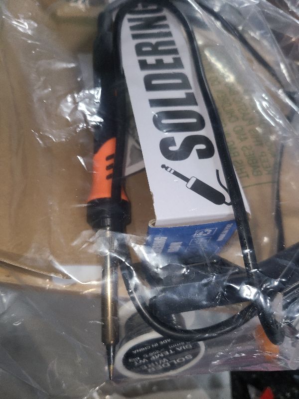 Photo 1 of 60W Adjustable Temperature Soldering Iron Kit - 9-in-1 With 5 Tips, Solder Wire Stand for Soldering and Repair