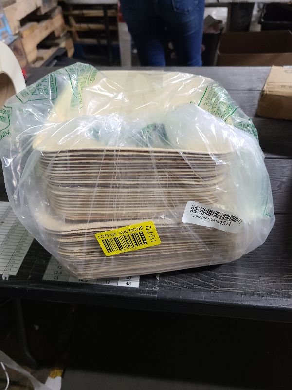 Photo 1 of 100% Natural 10" & 8" Palm Leaf Square Plate (50 pack), Compostable & Biodegradable Dinnerware for Catering, Birthdays, Halloween, BBQs, Thanksgiving, Alternative to Paper & Bamboo Plates Disposable