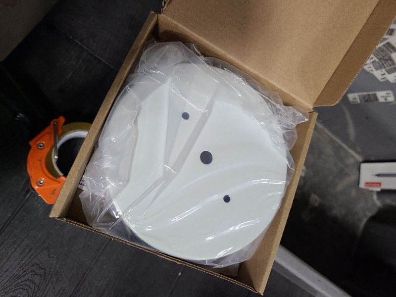 Photo 1 of Canomo 6 Inch White Ceiling Lighting Canopy Kit Ceiling Plate Cover 3 Holes for Pendant Light and Chandelier with All Hardware Includes Loop, Cross Bar and Mounting Screws