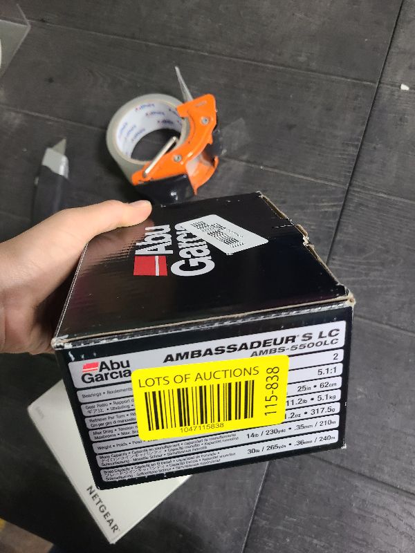 Photo 1 of Abu Garcia Ambassadeur S Conventional Reel, Size 5500 (1400534), 2 Stainless Steel, Multi-Stop Ball Bearings for Smooth Operation, Durable and Lightweight