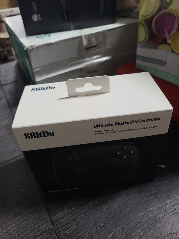 Photo 1 of 8Bitdo Ultimate Bluetooth Controller with Charging Dock, Wireless Pro Controller with Hall Effect Sensing Joystick, Compatible with Switch, Windows and Steam Deck (Black)