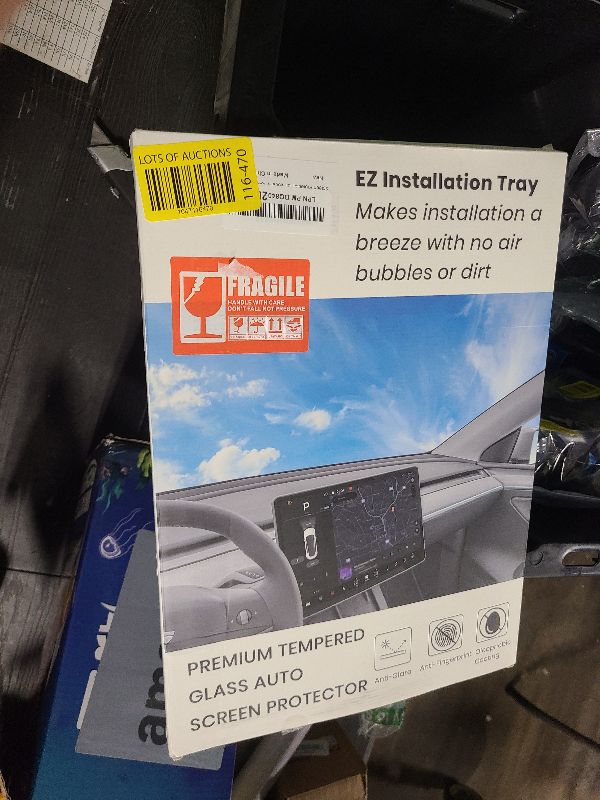 Photo 1 of ABSONE Screen Protector for Model Y(20242020) / 3(20232017), Dashboard Touchscreen, Anti Glare, Anti Fingerprint, Easy Installation Tray, 9H Tempered Glass