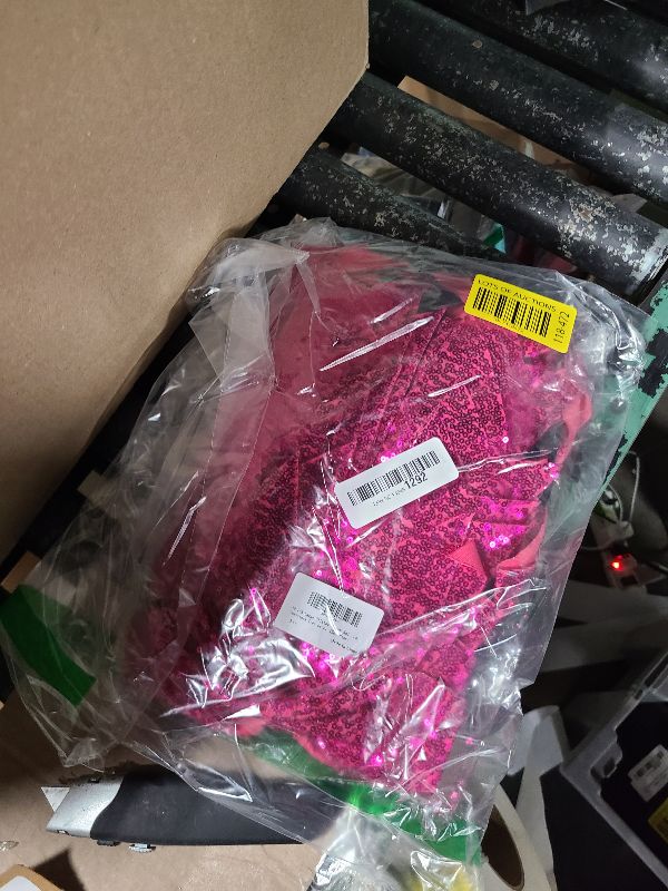 Photo 1 of 16 PCS Large Glitter Hot Pink Cheer Hair Bows, Shiny Cheerleading Bows Ponytail Holder for Cheerleader Girls Softball Sports and Christmas Tree Decor (Hot Pink)