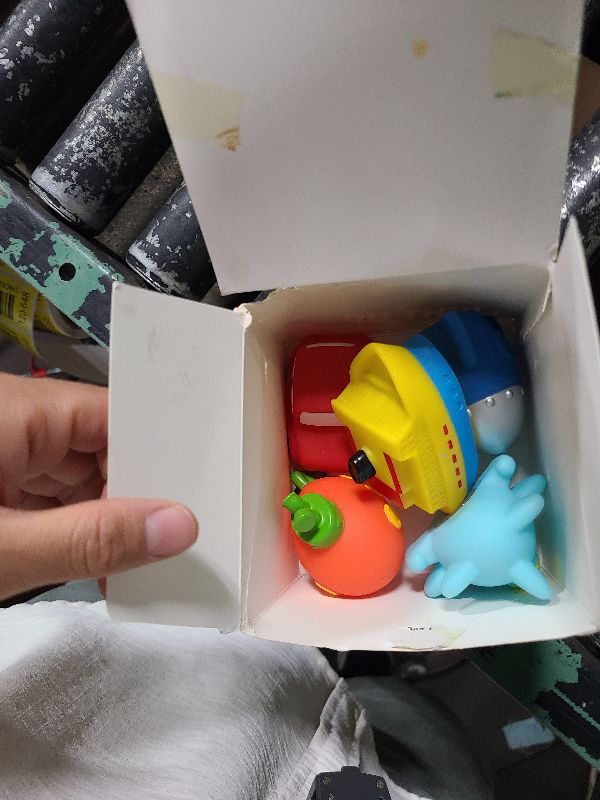 Photo 1 of 6 Packs No Hole Boat Bath Toy Set, Light up Changing Color in Water, Floating Rubber Bathtub Toys for Baby Toddler Infant Boy Girl Kid Play, Led Growing Pal in Shower Bathroom Tub or Swimming Pool
