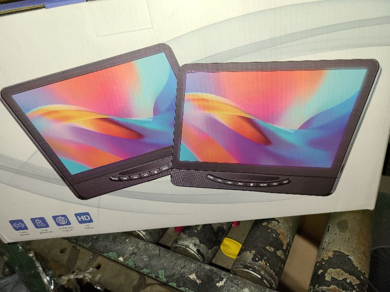 Photo 1 of 12.5" Dual Portable DVD Player for Car with 1080P HDMI Input, DESOBRY Car DVD Player Dual Screen Play A Same or Two Different Movies