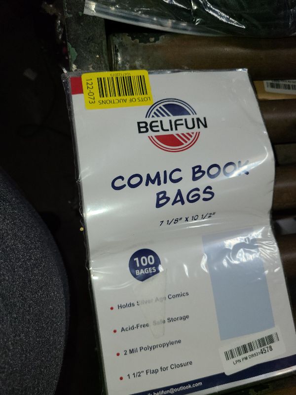 Photo 1 of 100ct Silver-Age Comic-Book-Bags and Boards - Reusable Comic Book Boards and Bags for Comic Book Storage, 1 1/2" Flap Comic Bags and Backing Boards, Clear Protector and Protection Board Cardboards