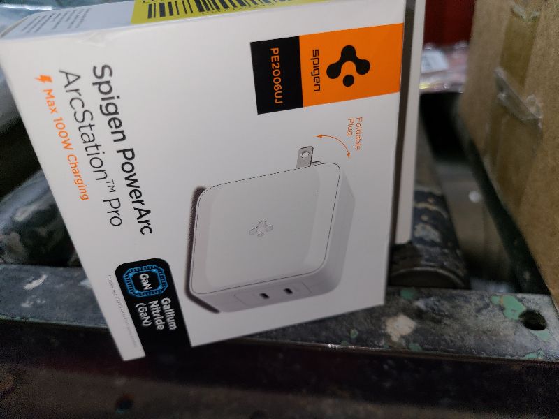Photo 1 of 100W USB C Charger, Spigen [GaN II] 2 Port Foldable Power Adapter for MacBook Pro/Air, iPad Pro/Air, USB-C Laptop HP Dell XPS Pixelbook iPhone 16 15 14 Pro Max Type C Fast Wall Charger Block