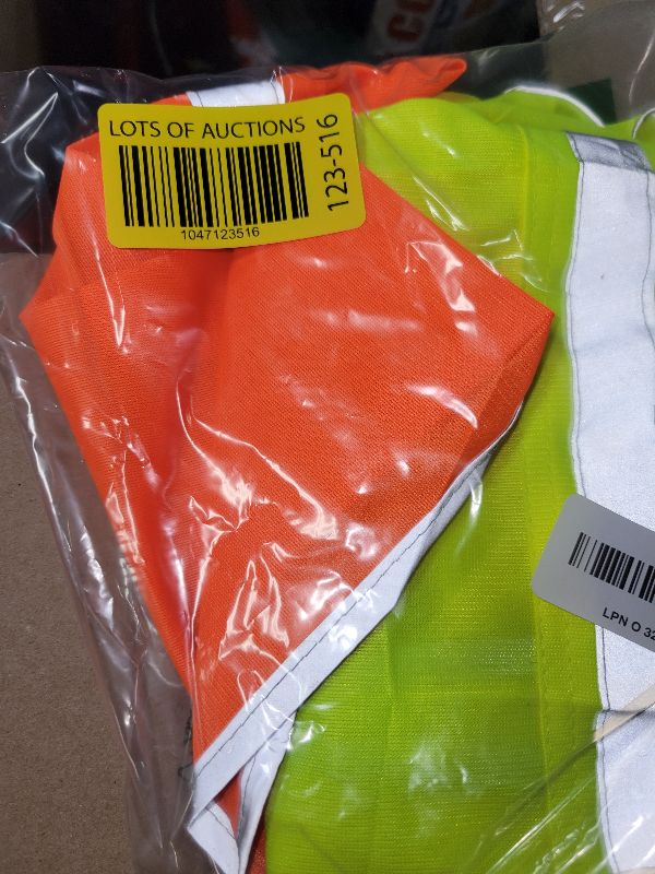 Photo 1 of 2 Pieces Dog Reflective Vest Adjustable Dog Safety Service Vest Pet High Visibility Apparel for Hunting Outdoor Activities Walking at Night(XL,Orange, Fluorescent Yellow)