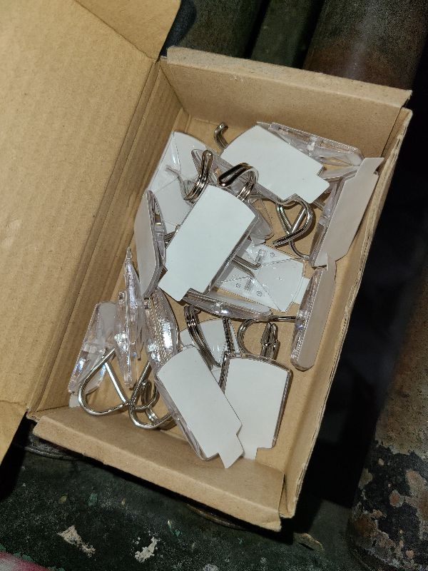 Photo 1 of (ApeBest) Wire Toggle Hooks with Adhesive Strips: 25 Pack Small Clear Damage Free Hanging Hook - Waterproof Sticky Utility Removable Mini Wall Hooks for Key Dorm Kitchen Home Office Christmas Decor