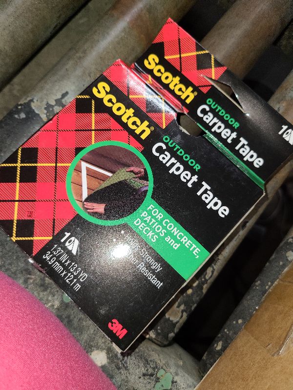 Photo 1 of 3M Scotch Double-Sided Carpet Tape 1.3 in x 40 ft – Heavy Duty Indoor/Outdoor Rug Gripper for Hardwood, Vinyl, Tile & Concrete Floors – Non-Slip Adhesive for Area Rugs and Mats