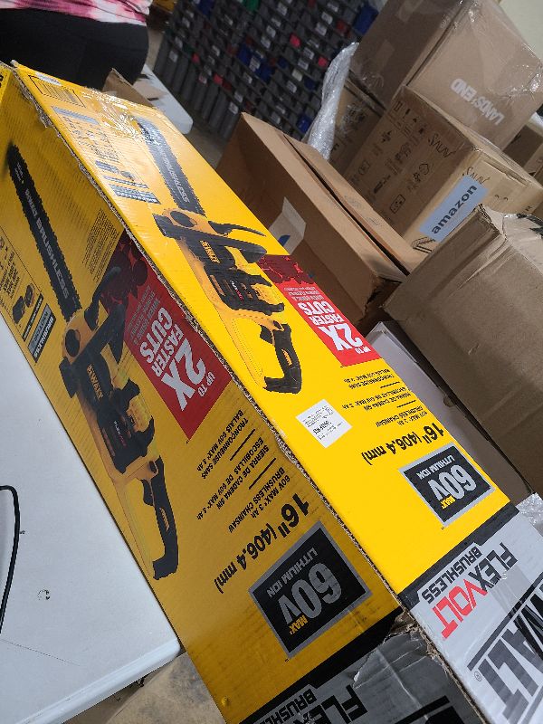Photo 1 of DEWALT 60V MAX Cordless Chainsaw, 18 in., Tool Only (DCCS672B)