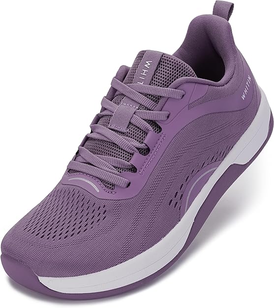 Photo 1 of WHITIN Women's Zero Drop Wide Toe Box Road Running Shoes Width Size 5 Lightweight Breathable Athletics Walking Cushioned Tennis Sneaker 43 All Black
