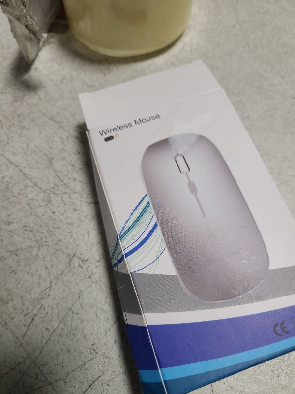 Photo 1 of AIKOKOK Wireless Bluetooth Mouse Rechargeable Laptop Mice with LED Use Portable(BT5.2 and USB 2.4G) Dual Mode Connection Silent Slim Computer Mouse for Laptop/iPad Tablet/Apple MacBook/PC(Silver)