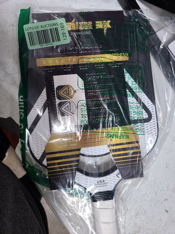 Photo 1 of AMA SPORT 3K Carbon Fiber Pickleball Paddle with Air Dynamic Throat USAPA Approved Pickleball Paddles Friction Textured Surface Edgeless Pickleball Racket Polypropylene Honeycomb Core (Fusion Silver)