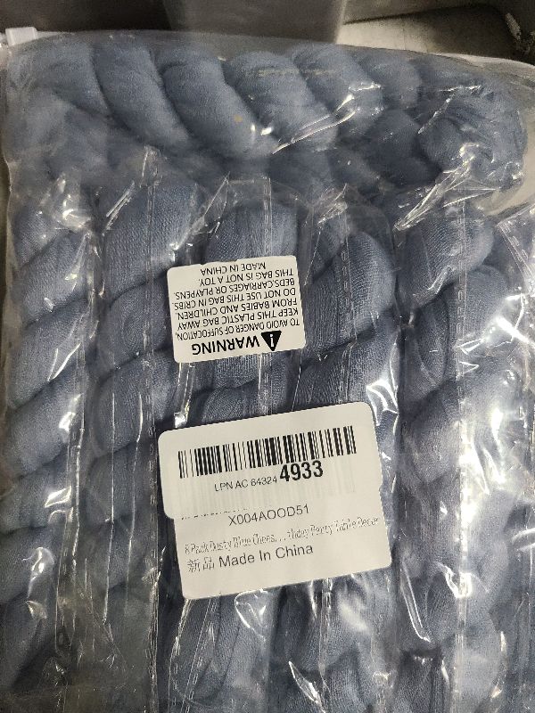 Photo 1 of 8 Pack Dusty Blue Cheesecloth Table Runners 20x120 Inch Gauze Table Runner Cheese Cloth 10FT Blue Table Runner Rustic Sheer Runner for Wedding Baby Shower Birthday Party Table Decor