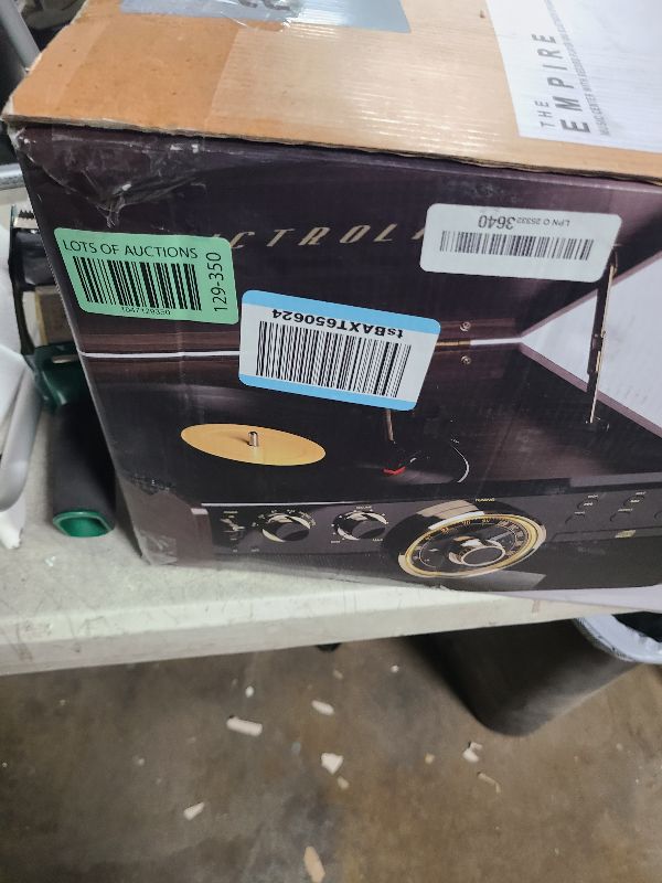 Photo 1 of Victrola Empire Mid-Century 6-in-1 Turntable with 3 Speed Record Player, Bluetooth Connectivity, Radio, Cassette and CD Player (Espresso)
