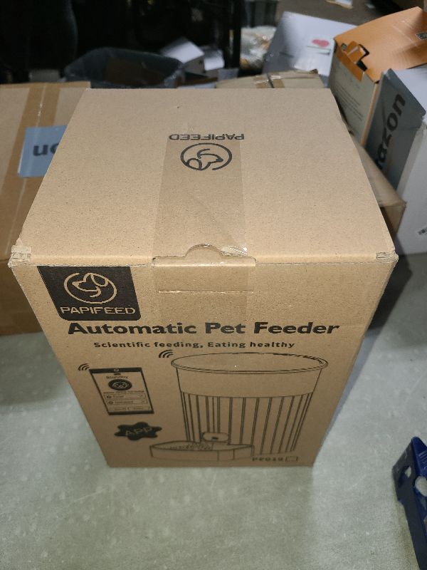 Photo 1 of Automatic Cat Feeder 3L, 2.4G WiFi Auto Cat Food Dispenser for Cats and Small Dogs, Timed Cat Feeder Programmable Portion Size with APP Control & Alexa 1-10 Meals Per Day (White)