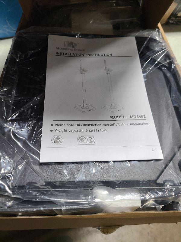 Photo 1 of **JUST THE STANDS, NOT THE SPEAKERS**
Mounting Dream Speaker Stands Height Adjustable for Satellite & Small Bookshelf Speakers, Set of 2 Floor Stand Mount for Bose Polk JBL Sony Yamaha and Others - 11LBS Capacity MD5402