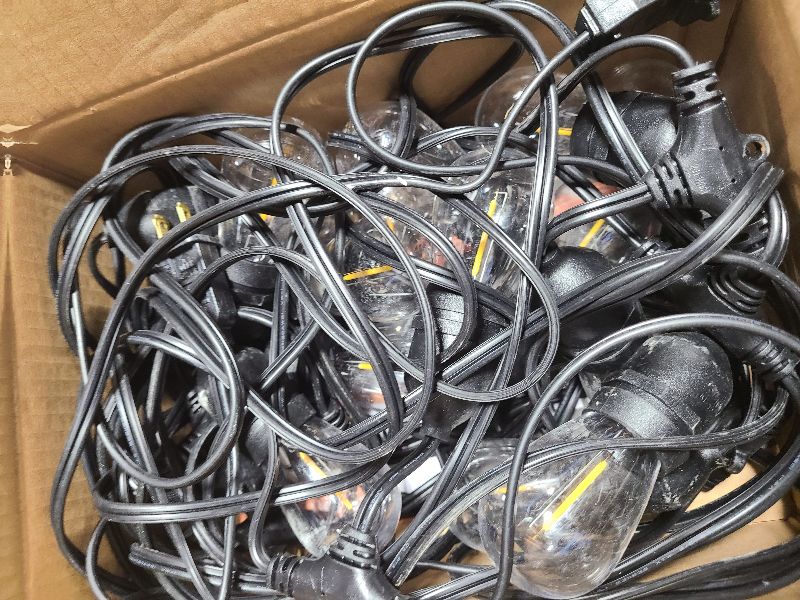 Photo 1 of addlon LED Outdoor String Lights 48FT with Edison Vintage Shatterproof Bulbs and Commercial Grade Weatherproof Strand - ETL Listed Decorative Lights for Patio Garden