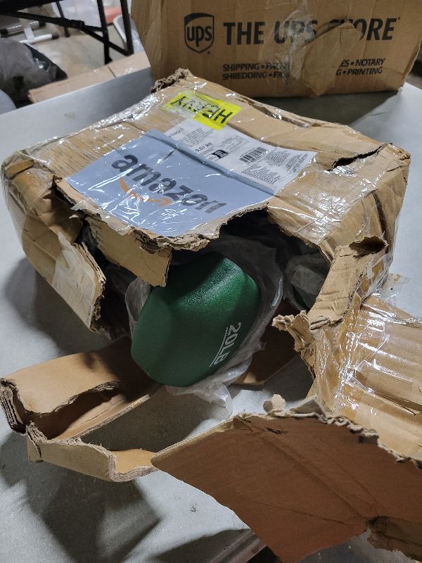 Photo 1 of Amazon Basics Neoprene Dumbbell Hand Weights, 20 Pounds, Pair, Dark Green