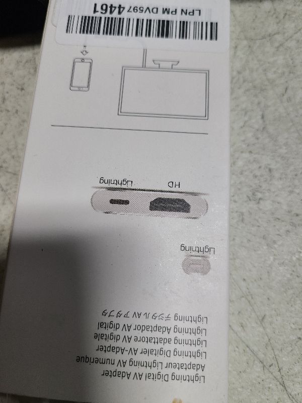Photo 1 of AISONK Lightning to HDMI Adapter with Digital AV Adapter 1080P, Charging Port White for Select iPhone, iPad, iPod and HDTV, Monitor, Projector
