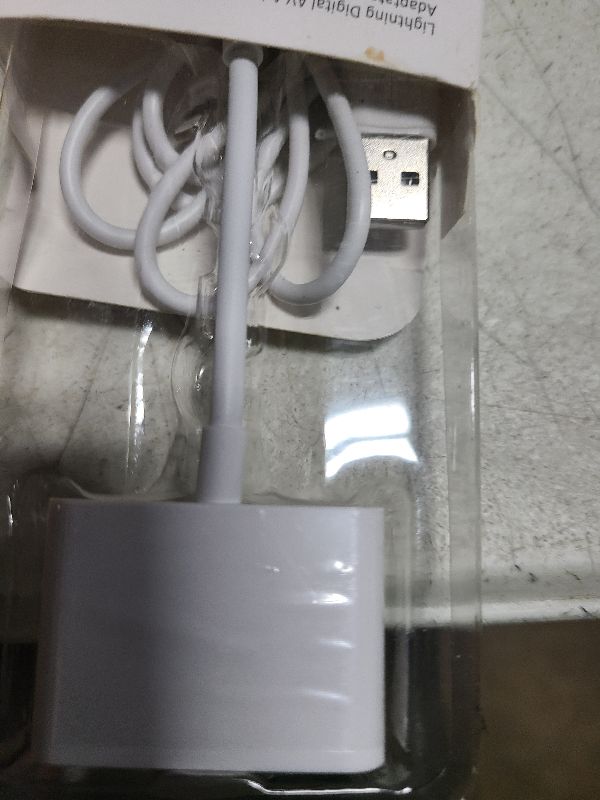 Photo 1 of AISONK Lightning to HDMI Adapter with Digital AV Adapter 1080P, Charging Port White for Select iPhone, iPad, iPod and HDTV, Monitor, Projector