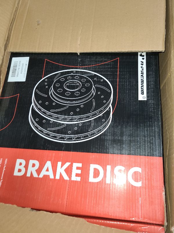 Photo 1 of A-Premium 12.00 inch (304.70mm) Front Drilled and Slotted Disc Brake Rotors + Ceramic Pads Kit Compatible with Cadillac, Chevy & GMC Models - Escalade, Avalanche, Express, Silverado, Suburban, Tahoe