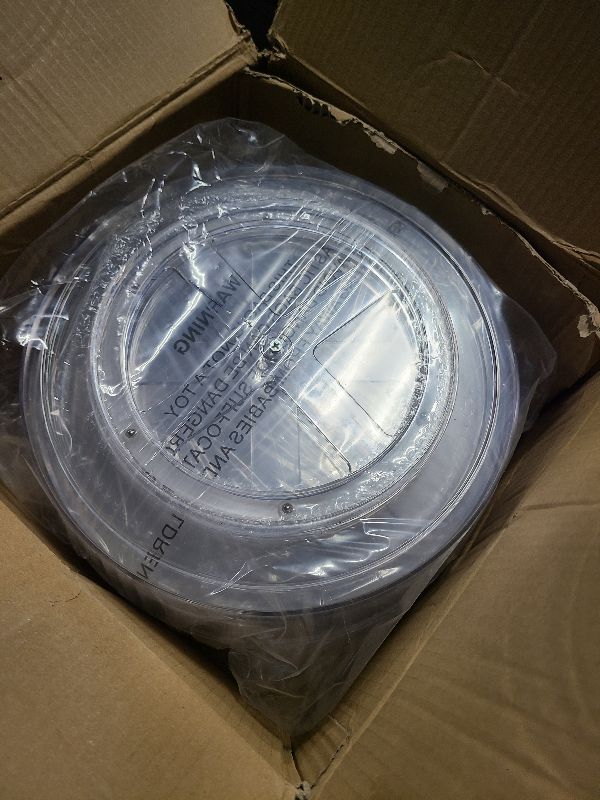 Photo 1 of 4 Pack Lazy Susan Organizer for Cabinet, Upgraded 11.5" Clear Lazy Susan Turntable with Handles and Raised Edge, Rotating Lazy Susan Spice Storage for Kitchen, Pantry, Refrigerator, Bathroom, Table