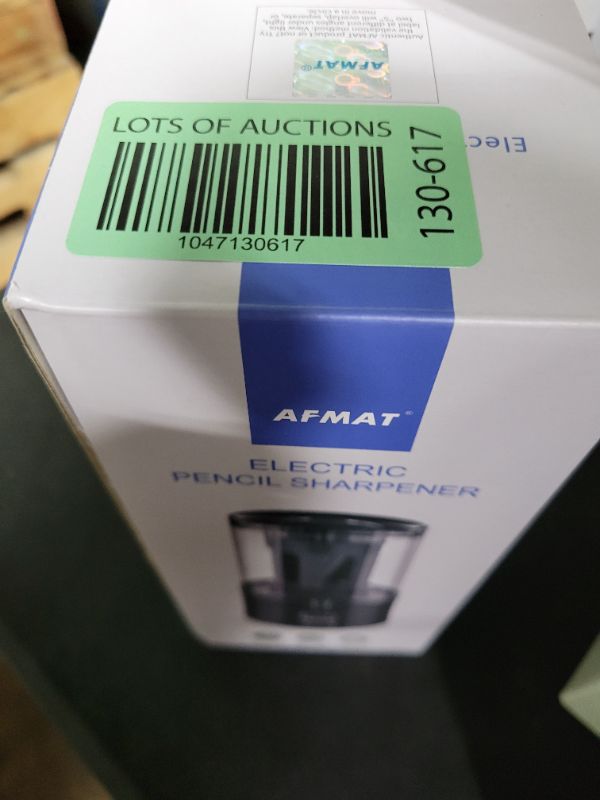Photo 1 of AFMAT Electric Pencil Sharpener, Pencil Sharpener for Colored Pencils, Auto Stop, Super Sharp & Fast, Electric Pencil Sharpener Plug in for 6-12mm No.2/Colored Pencils/Office/Home-Black